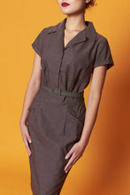 Load image into Gallery viewer, Faye Brown Chequer Dress