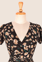 Load image into Gallery viewer, Fiorella Corset Black Dots Daisy Dress