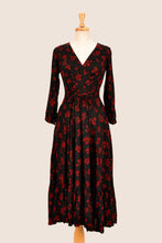 Load image into Gallery viewer, Fiorella Black & Red Long Sleeve Dress