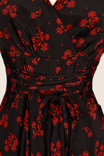 Load image into Gallery viewer, Fiorella Black & Red Long Sleeve Dress