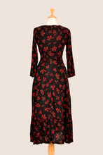 Load image into Gallery viewer, Fiorella Black & Red Long Sleeve Dress