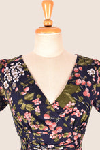 Load image into Gallery viewer, Fiorella Corset Navy Berries Dress