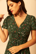 Load image into Gallery viewer, Fiorella Green Cherry Blossom Dress