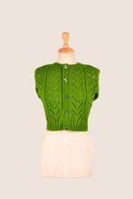 Load image into Gallery viewer, Forest Green Round Neck Cardigan