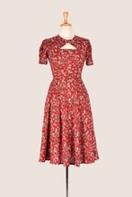 Load image into Gallery viewer, Ginger Burgundy Floral Dress