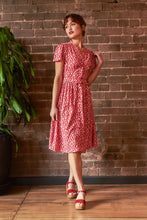 Load image into Gallery viewer, Jenny Red Carnation Floral Dress
