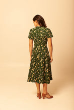 Load image into Gallery viewer, Jenny Green & Cream Floral Dress