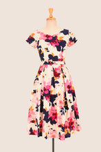 Load image into Gallery viewer, Laura Fuchsia & Navy Floral Linen Dress