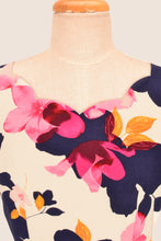Load image into Gallery viewer, Laura Fuchsia & Navy Floral Linen Dress