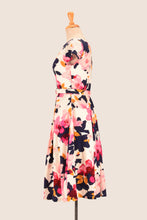 Load image into Gallery viewer, Laura Fuchsia & Navy Floral Linen Dress
