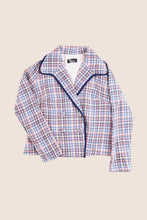Load image into Gallery viewer, Lexie Navy & Coral Woven Jacket