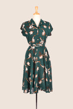 Load image into Gallery viewer, Manette Green & Brown Floral Dress