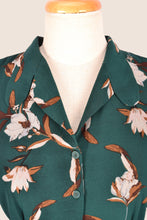 Load image into Gallery viewer, Manette Green & Brown Floral Dress