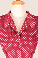 Load image into Gallery viewer, Manette Red & Cream Polka Dot Dress