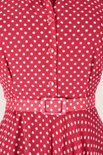 Load image into Gallery viewer, Manette Red & Cream Polka Dot Dress
