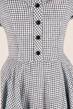 Load image into Gallery viewer, Maritime Black & White Chequer Dress