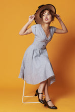 Load image into Gallery viewer, Maritime Black & White Chequer Dress