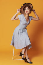 Load image into Gallery viewer, Maritime Black & White Chequer Dress