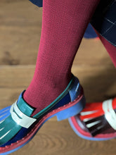 Load image into Gallery viewer, Martini Crimson Wool Tights