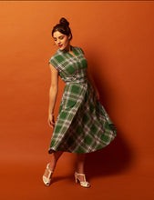 Load image into Gallery viewer, May Green &amp; Blue Gingham Dress