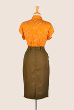 Load image into Gallery viewer, Minki Mustard & Cherry Floral Blouse