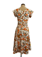 Load image into Gallery viewer, Tuscan Orange Floral Linen Dress