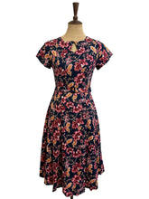 Load image into Gallery viewer, Meadow Navy & Burgundy Floral Dress
