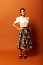 Load image into Gallery viewer, Roxy Royal Navy Multi Floral Skirt