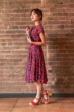 Load image into Gallery viewer, Sabe Navy & Red Dandelion Dress