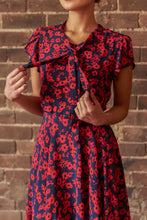 Load image into Gallery viewer, Sabe Navy & Red Dandelion Dress