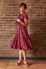 Load image into Gallery viewer, Sabe Navy & Red Dandelion Dress