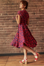 Load image into Gallery viewer, Sabe Navy & Red Dandelion Dress