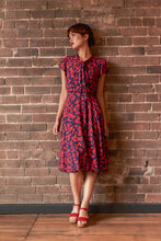 Load image into Gallery viewer, Sabe Navy & Red Dandelion Dress