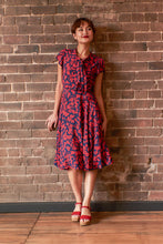 Load image into Gallery viewer, Sabe Navy & Red Dandelion Dress