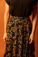 Load image into Gallery viewer, Sammy Mustard & Black Floral Skirt