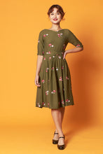 Load image into Gallery viewer, Serenity Green Embroidery Dress