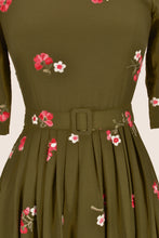 Load image into Gallery viewer, Serenity Green Embroidery Dress