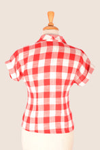 Load image into Gallery viewer, Tessie Red Gingham Blouse