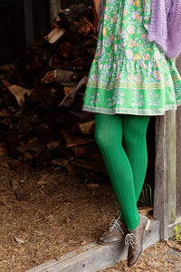 Chic Green Cotton Tights
