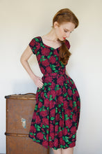 Load image into Gallery viewer, Tuscan Fuchsia & Green Floral Dress
