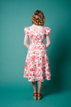 Load image into Gallery viewer, Astrid Red & Cream Tulip Linen Dress