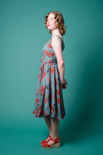 Load image into Gallery viewer, Maeve Green & Burgundy Floral Dress