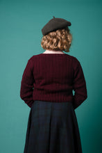 Load image into Gallery viewer, Burgundy Crop Cardigan