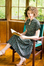 Load image into Gallery viewer, Sakura Black & Green Dress