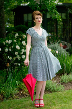 Load image into Gallery viewer, Maritime Black & White Chequer Dress