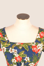 Load image into Gallery viewer, Astrid Navy Hibiscus Dress