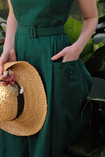 Load image into Gallery viewer, Bee Green Linen Dress