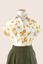 Load image into Gallery viewer, Blanche Mustard Cactus Blouse