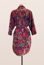 Load image into Gallery viewer, Hand Printed Floral Velvet Kimono - Burgundy