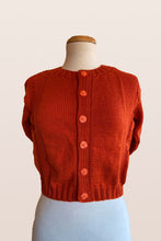 Load image into Gallery viewer, Orange Round Collar Long Cardigan